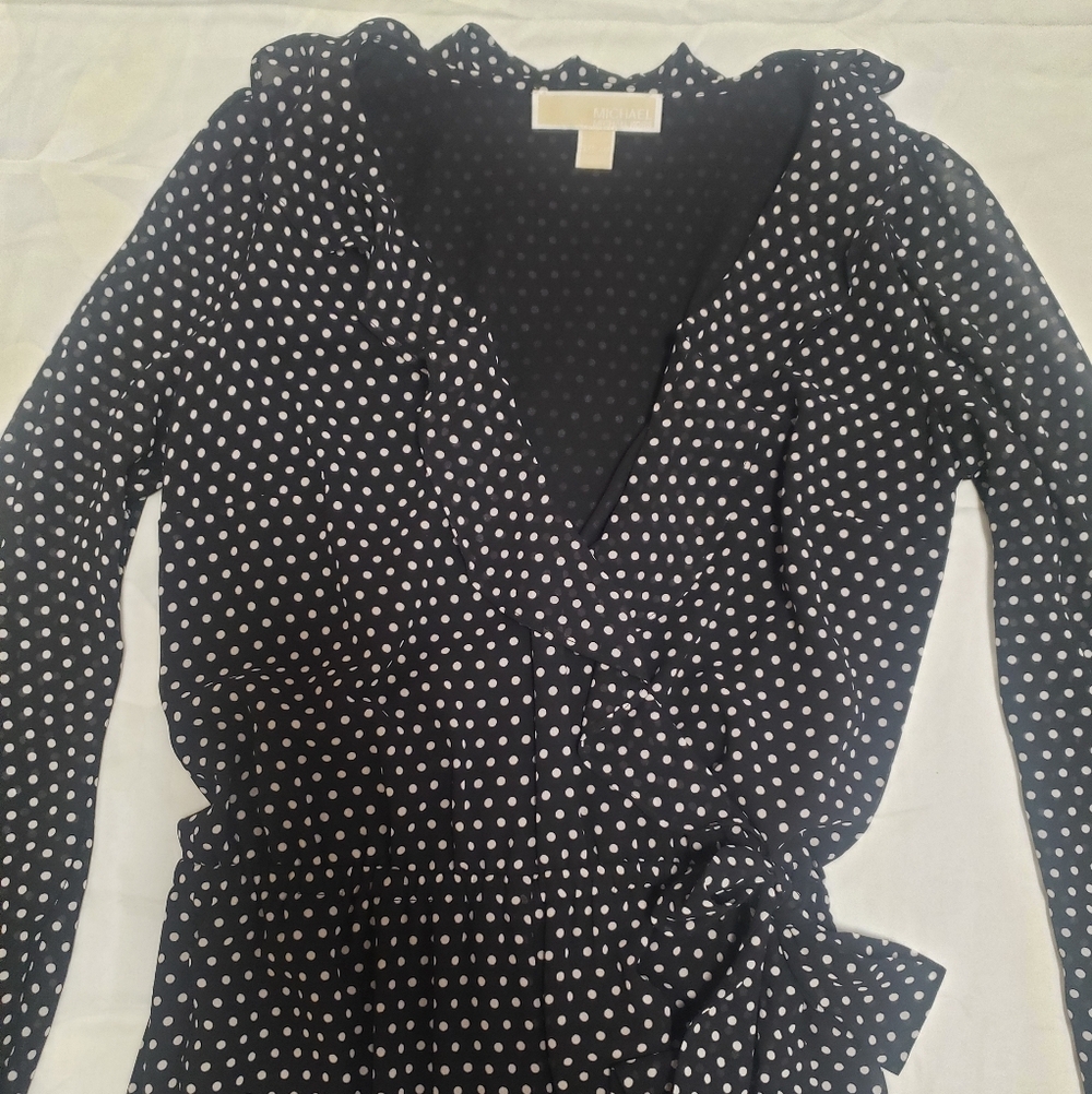 Michael Kors Black and White Polka Dot Jumpsuit 🌺